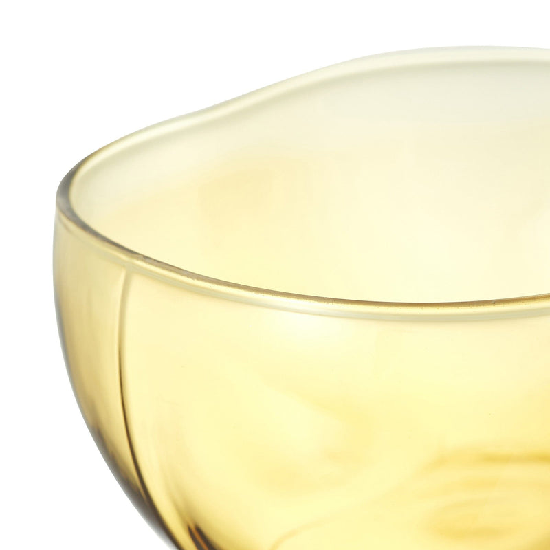 Glass Bean Bowl Yellow