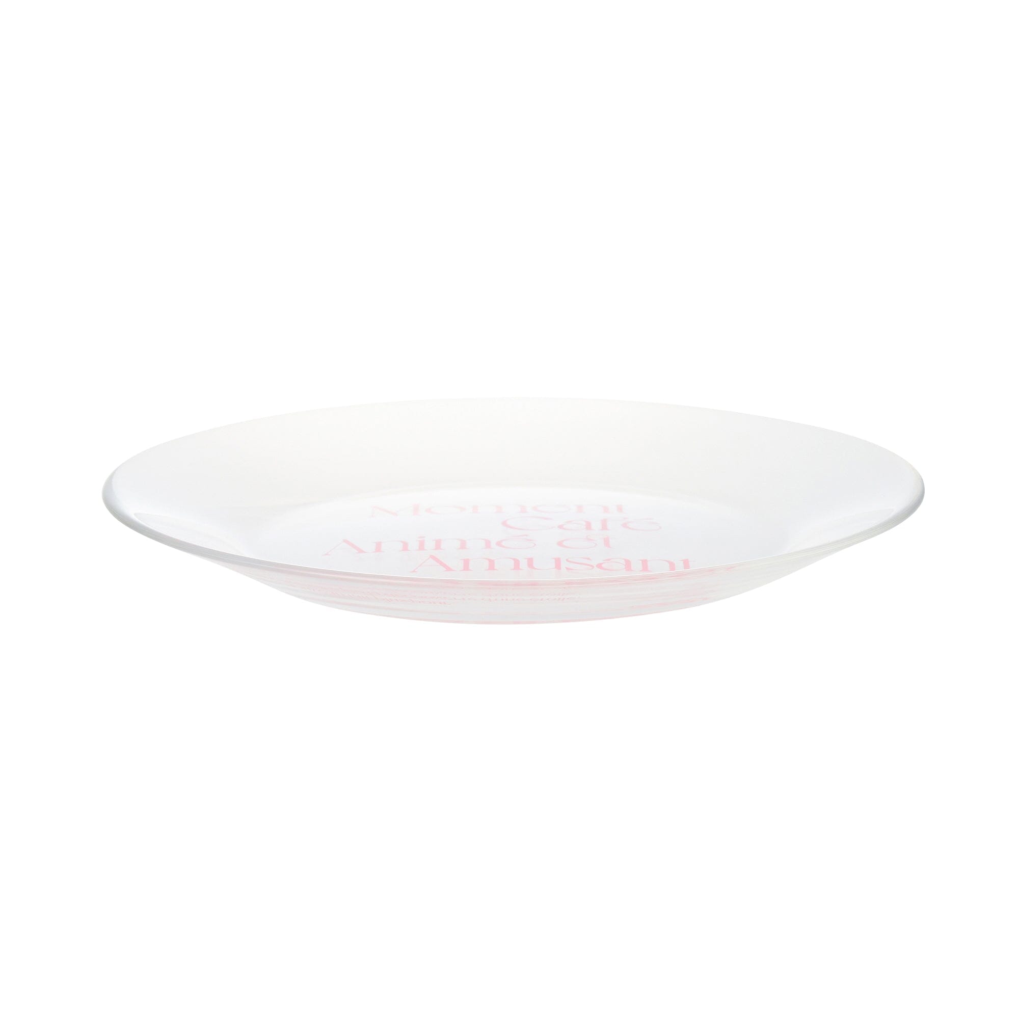 Typo Glass Plate Pink