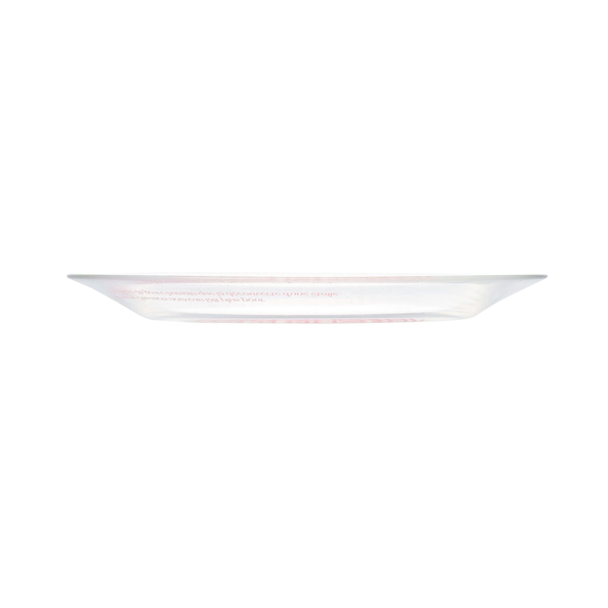 Typo Glass Plate Pink