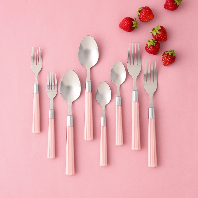Connie Cutlery 8P Layered Pink