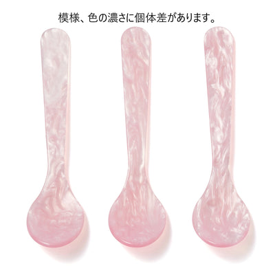 Color Marble Dessert Spoon Pink