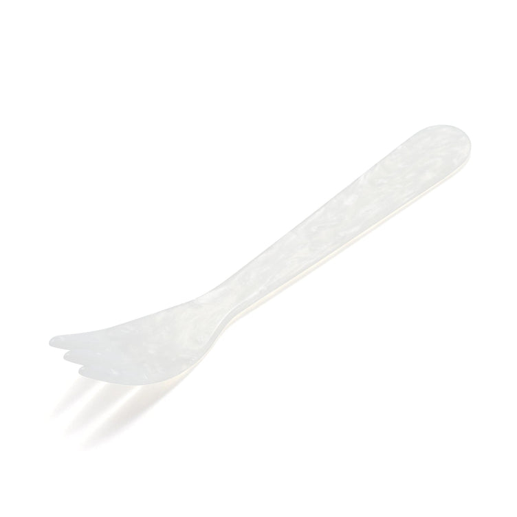 Color Marble Dessert Fork White