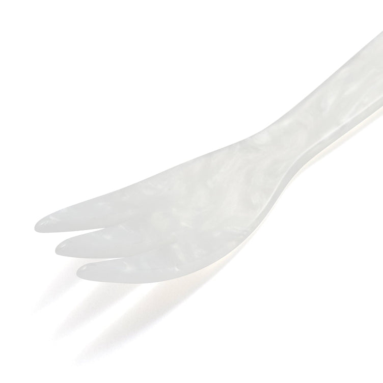 Color Marble Dessert Fork White