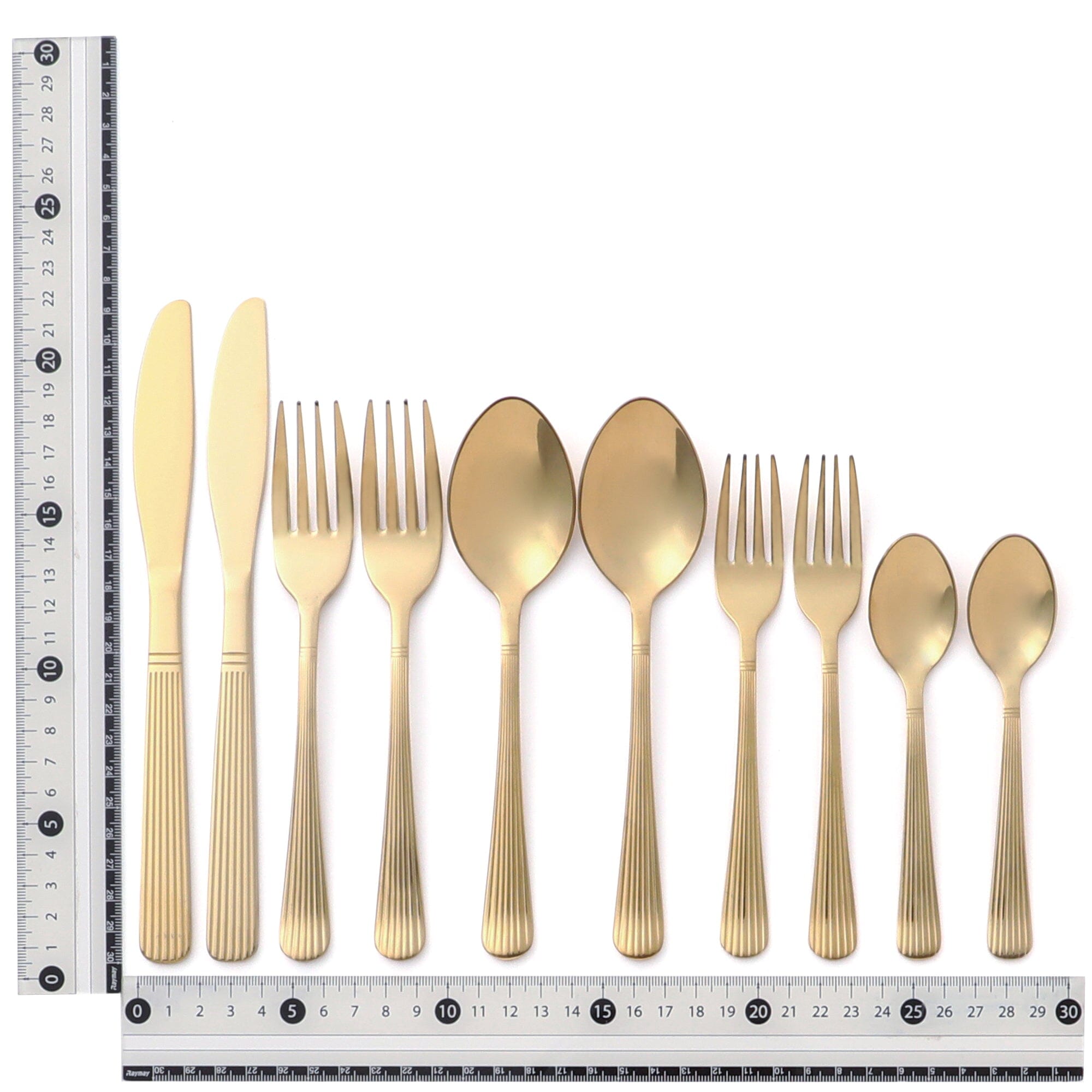 Cutlery 10Pcs Stainless  Gold