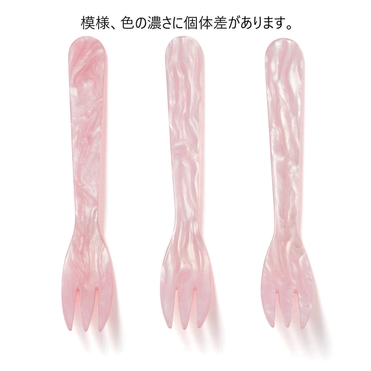 Color Marble Dessert Fork Pink