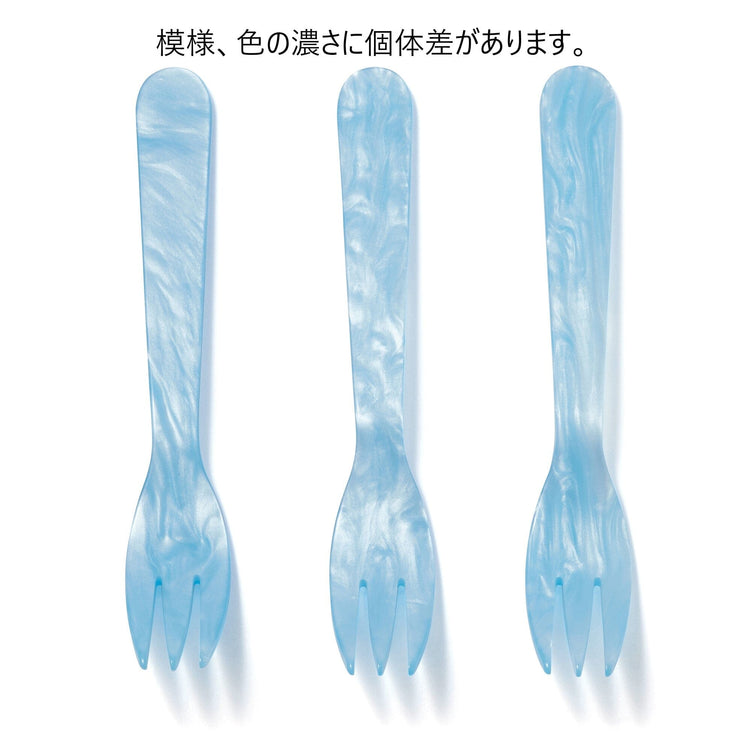 Color Marble Dessert Fork Blue