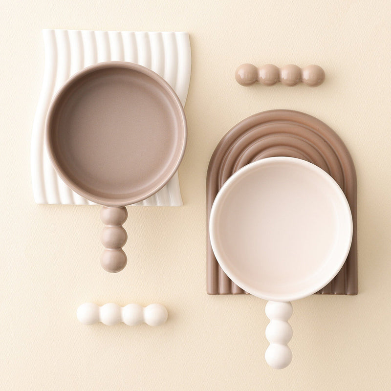 Cutlery Rest Pompon Brown