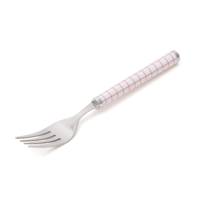 Cutlery Set Of 8 Check Pink