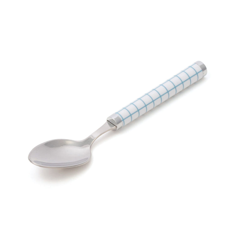 Cutlery Set Of 8 Check Blue