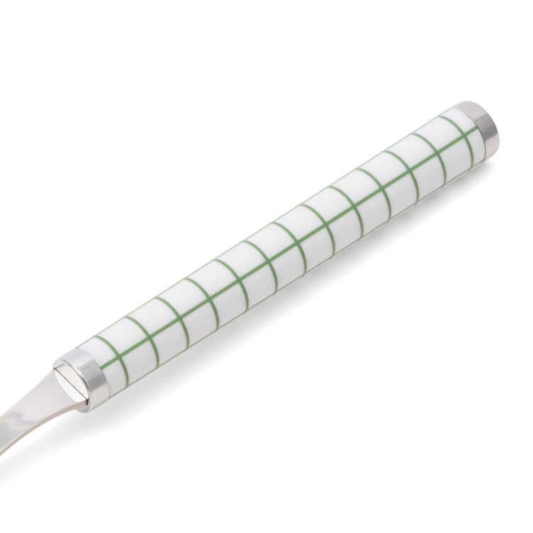 Cutlery Set Of 8 Check Green