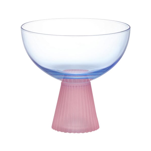 BICOLOR 甜品玻璃杯藍色X粉紅色