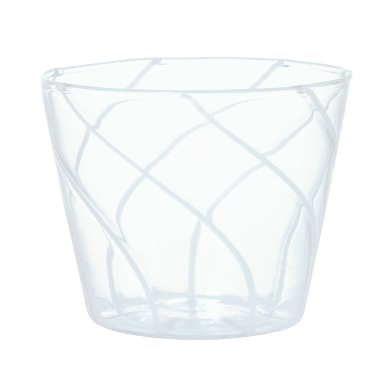 Striped Glass Cup Blue