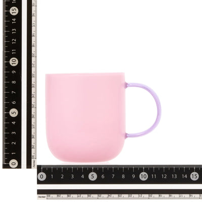 Milky White Heat-Resistant Glass Mug Pink