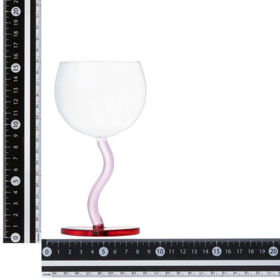 Heart Wine Glass Red