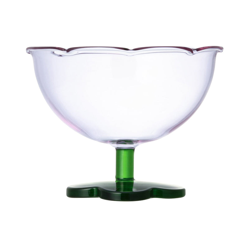 Flower Dessert Glass Purple