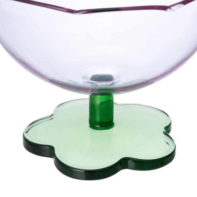 Flower Dessert Glass Purple