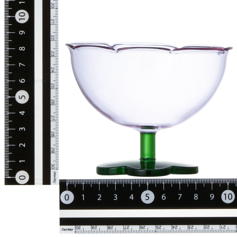 Flower Dessert Glass Purple
