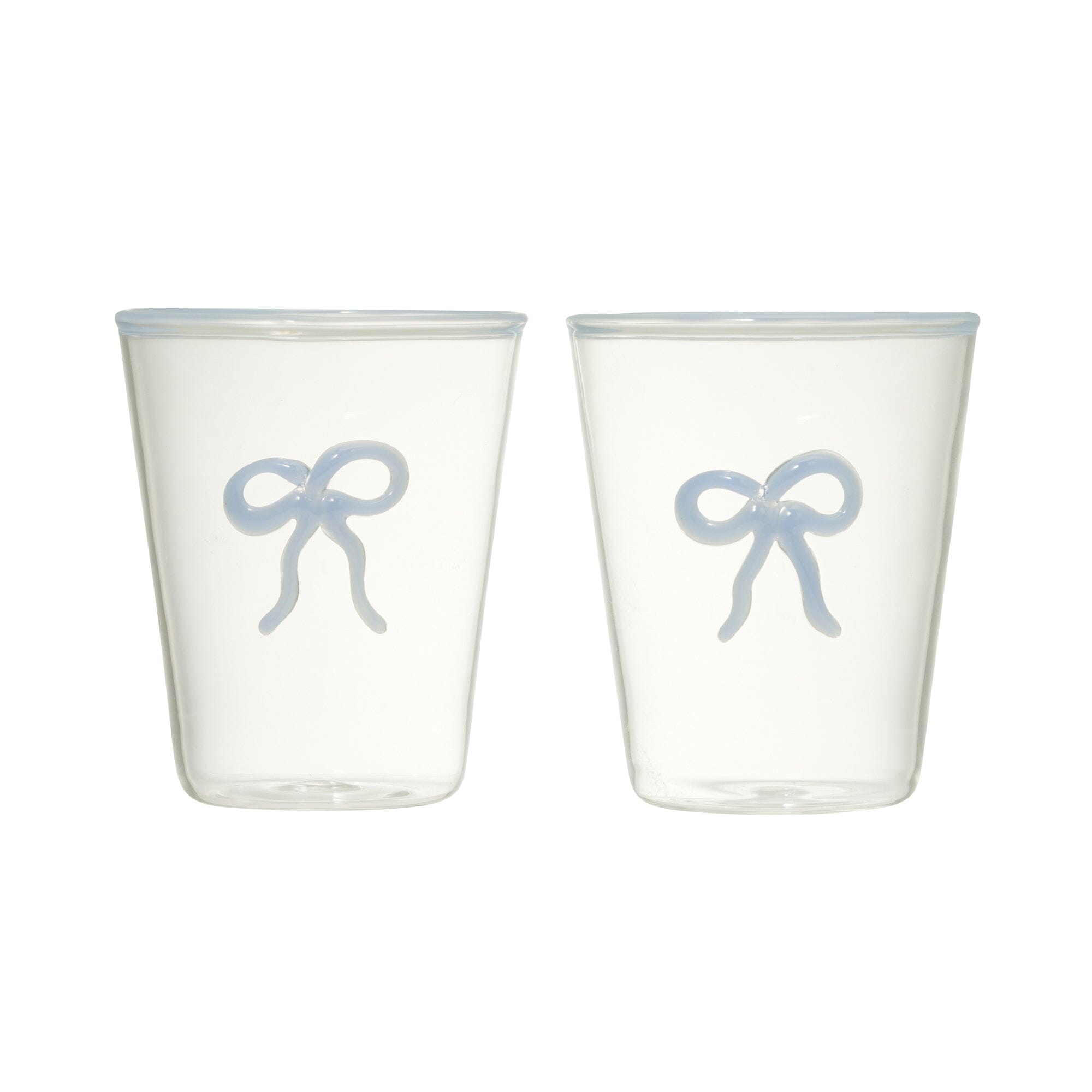 Ribbon Glass Tumbler Blue