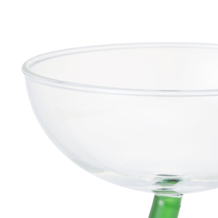 Flower Stem Dessert Glass White