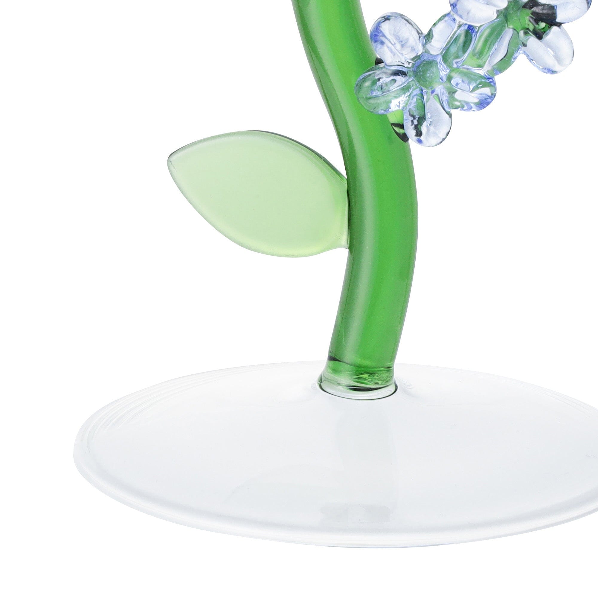 Flower Stem Dessert Glass Blue
