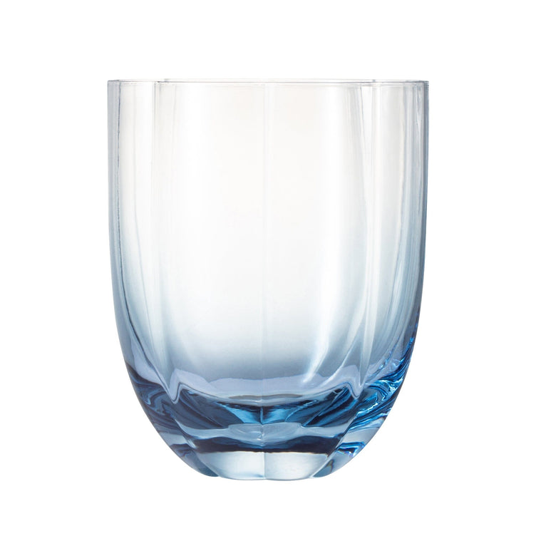 Gradient Flower Glass Tumbler Blue