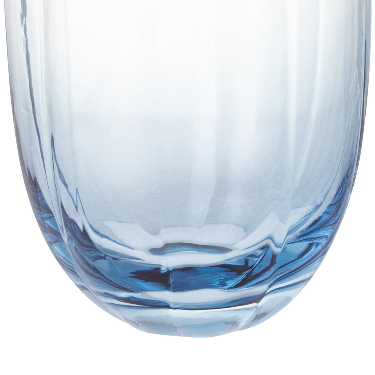 Gradient Flower Glass Tumbler Blue