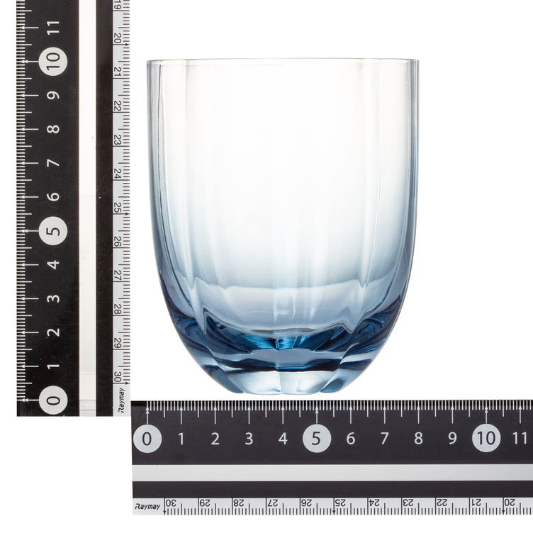 Gradient Flower Glass Tumbler Blue