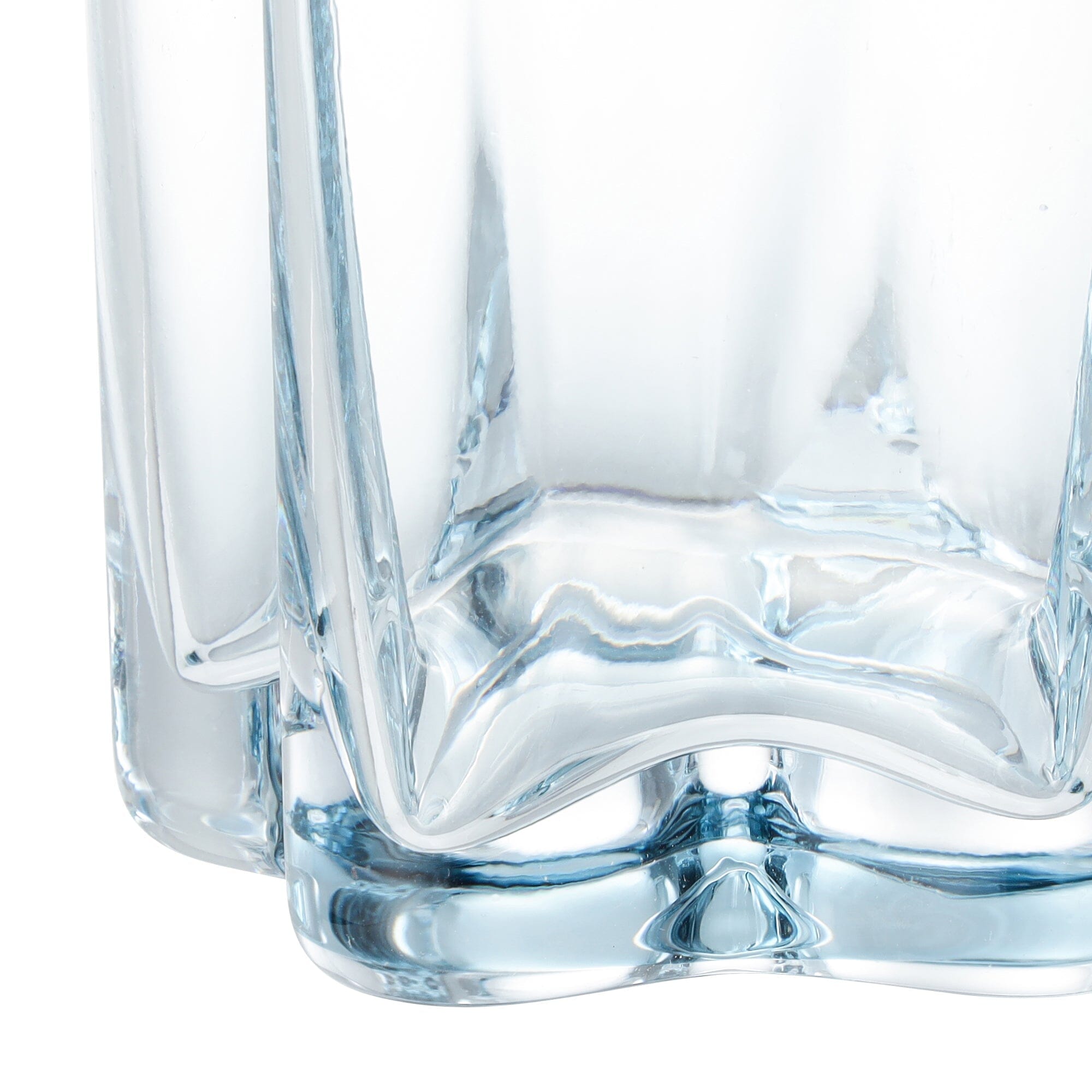 Star Glass Tumbler With Straw Blue