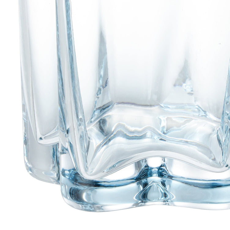 Star Glass Tumbler With Straw Blue