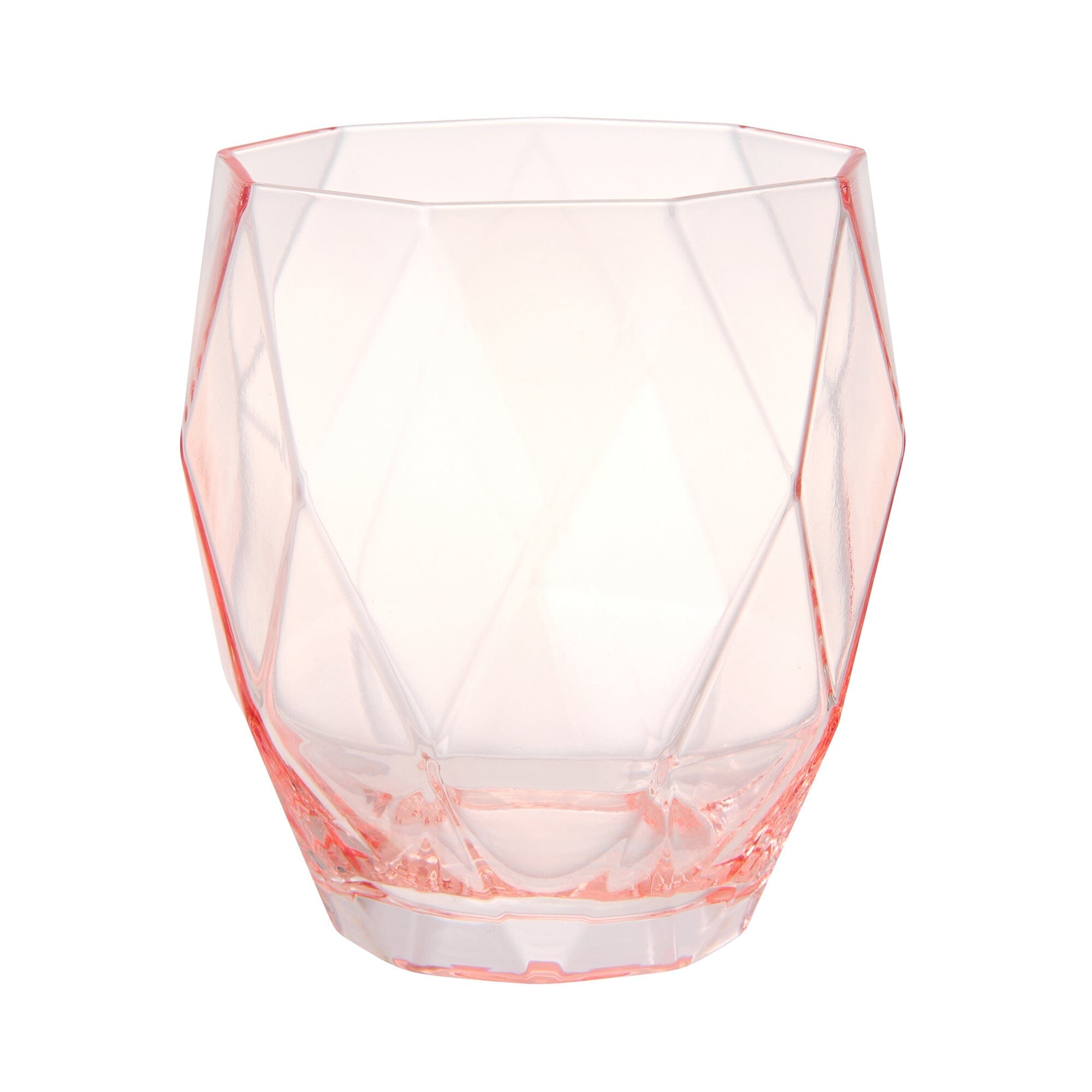Diamond Glass Tumbler Pink
