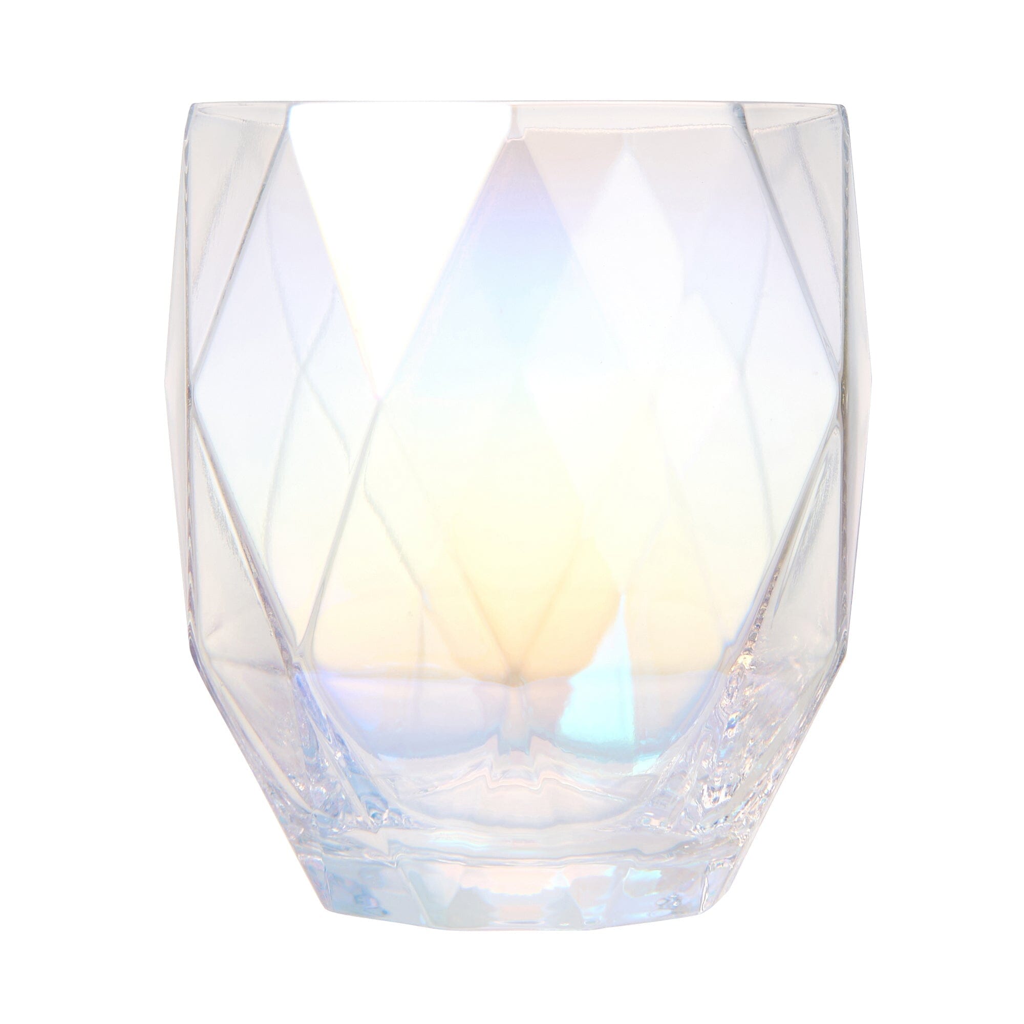 Diamond Glass Tumbler Opal