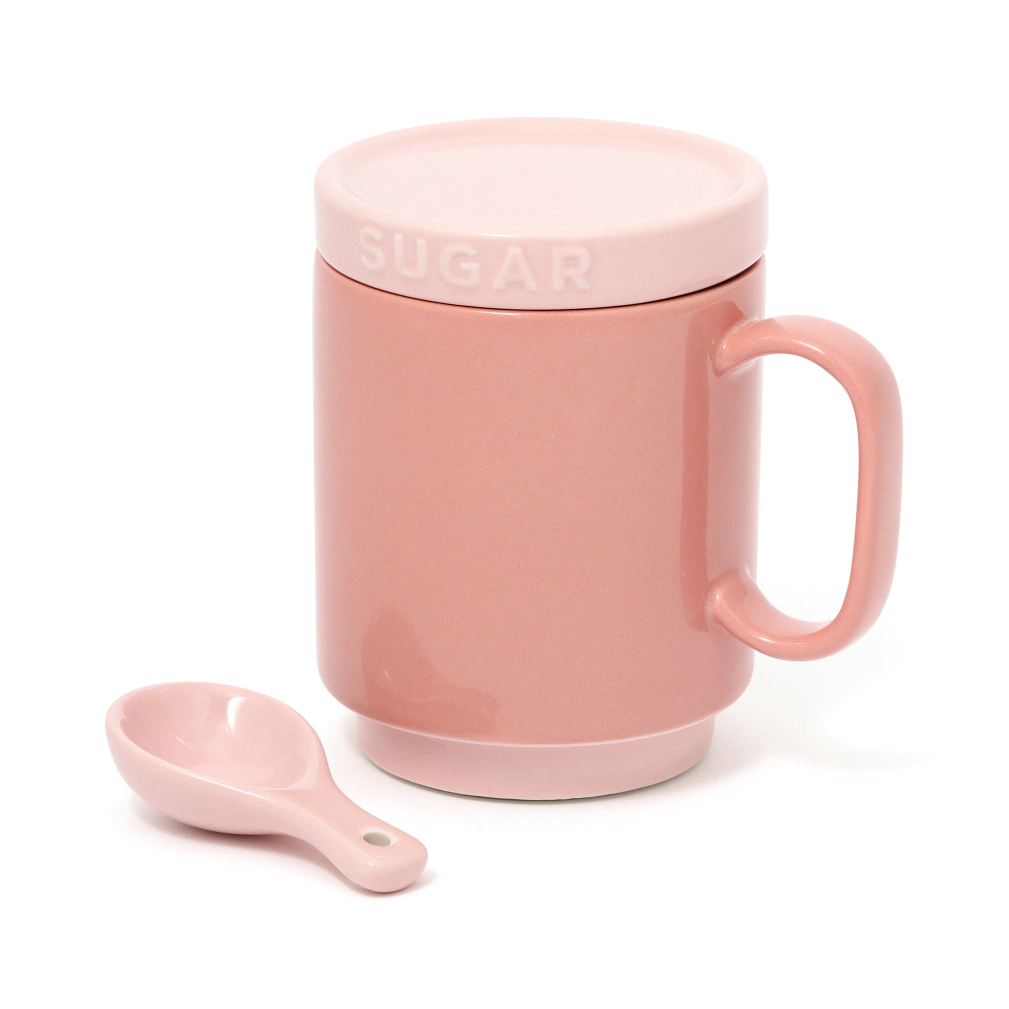 Bicolor Mug Canister Sugar Pink