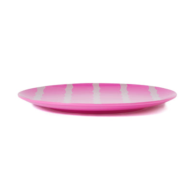 Stripe Melamine Plate Large Pink