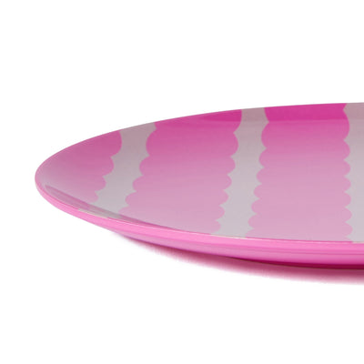 Stripe Melamine Plate Large Pink
