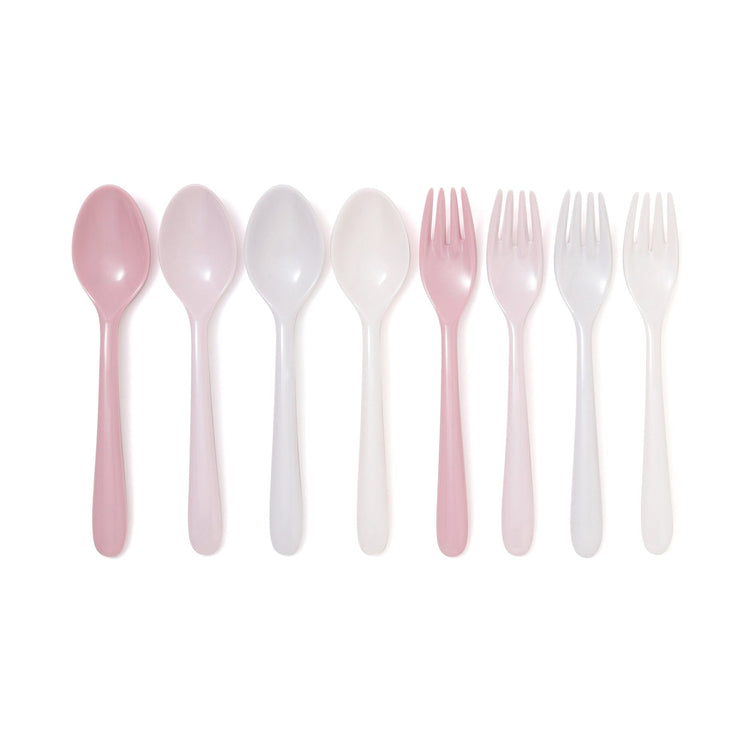 Melamine Cutlery Set Of 8 Pink