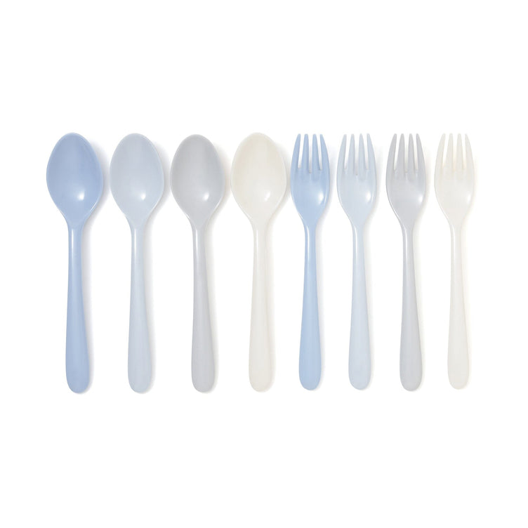 Melamine Cutlery Set Of 8 Blue