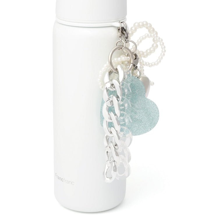 Charm Glitter Heart Blue