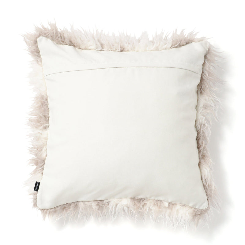 Fur K Cushion Cover 450 X 450 White X Beige