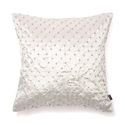 Shiny Knot Cushion Cover 450 X 450 White X Gold