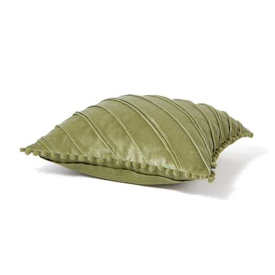 Velvet Line Cushion Cover 450 X 450 Green