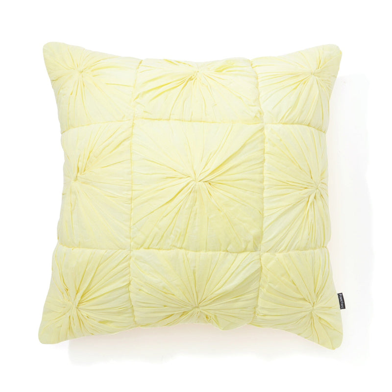 Smocking Cushion Cover 450 x 450  Yellow