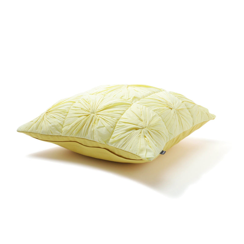 Smocking Cushion Cover 450 x 450  Yellow