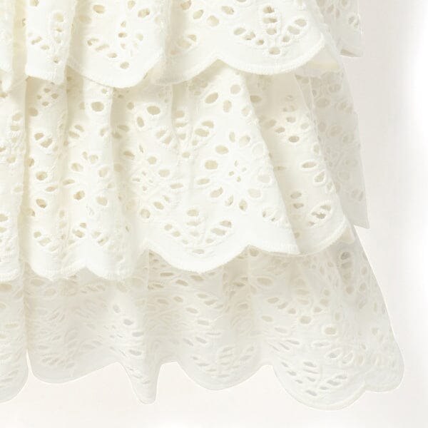 Emb Lace Frill Cushion Cover 450 x 450  White