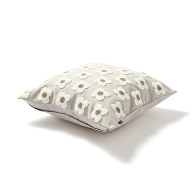 Emb Flower Cushion Cover 450 x 450  Grey