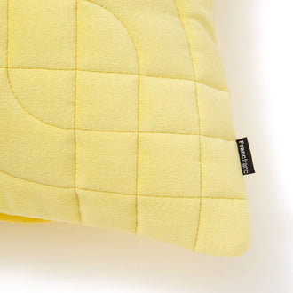 Velvet Quilt Cushion Cover 450 x 450  Yellow