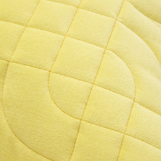 Velvet Quilt Cushion Cover 450 x 450  Yellow