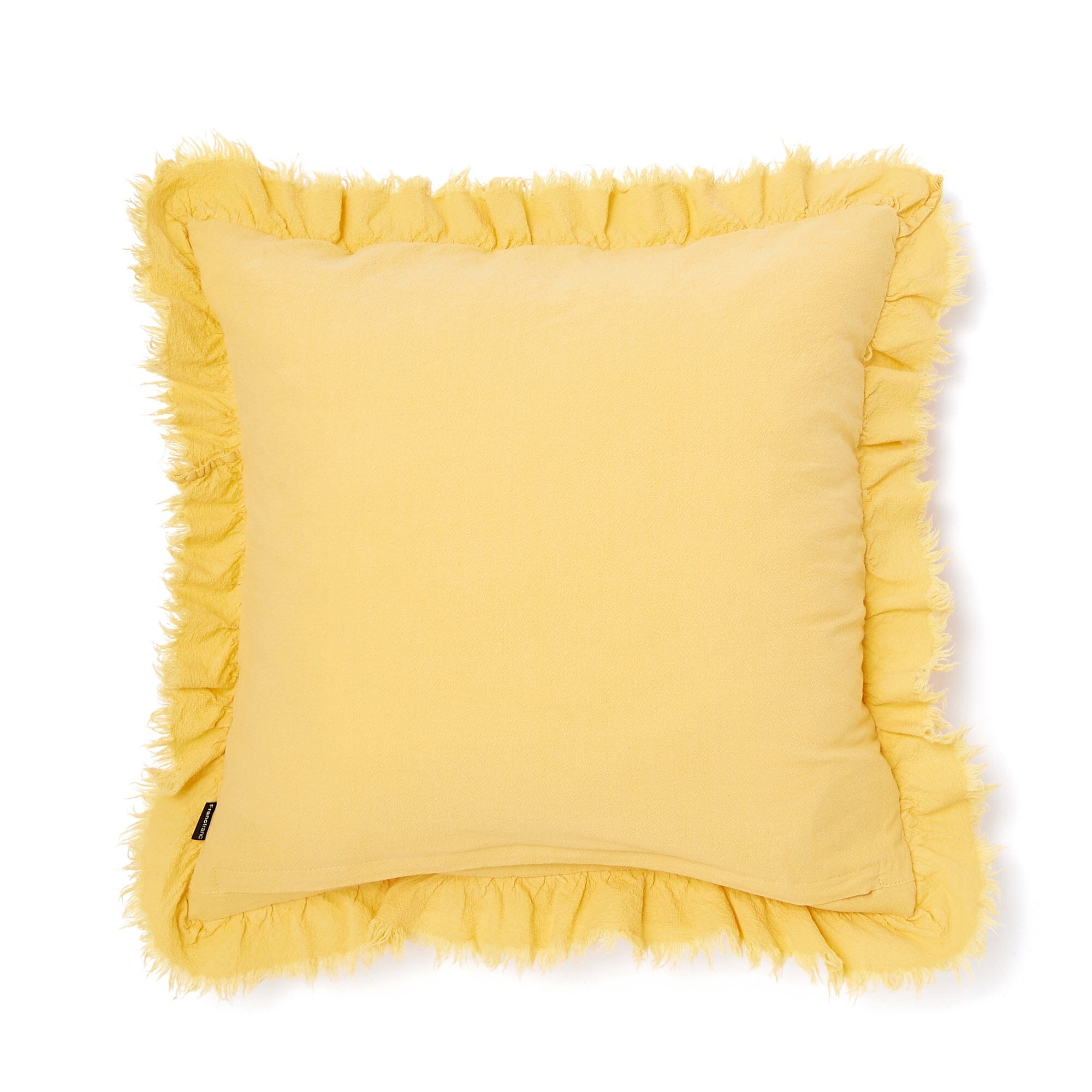 Flower Tuft Cushion Cover 450 x 450  Yellow