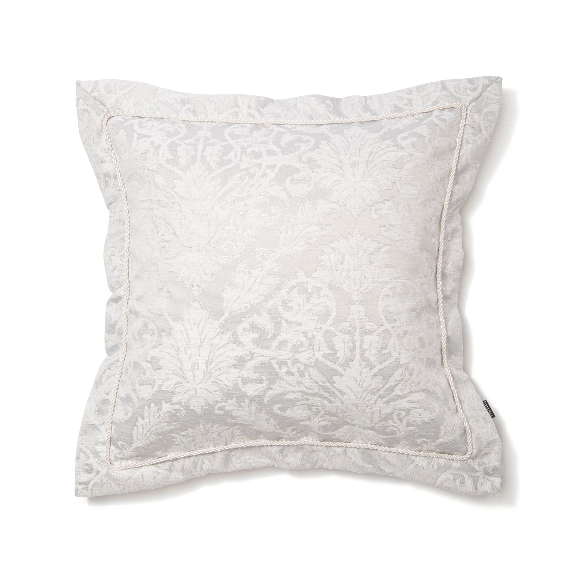 Francfranc Cushion Comforter Storage Case - Light Gray, Washable, Double Zipper, Ruffled Velvet Design