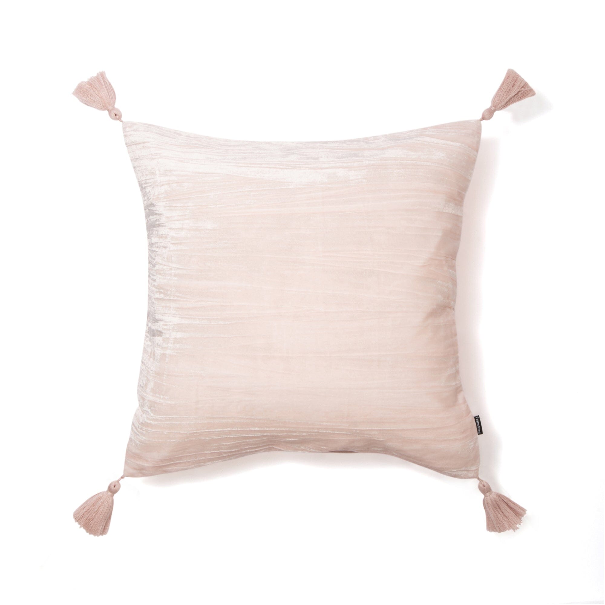 Velvet Tassel Cushion Cover 450 x 450  Pink
