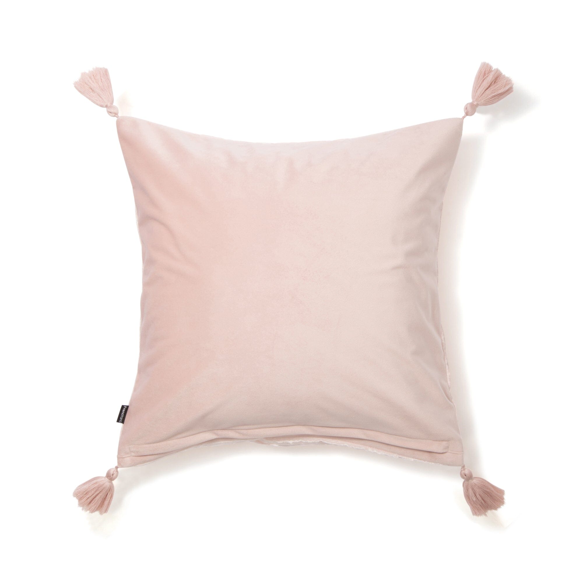 Velvet Tassel Cushion Cover 450 x 450  Pink
